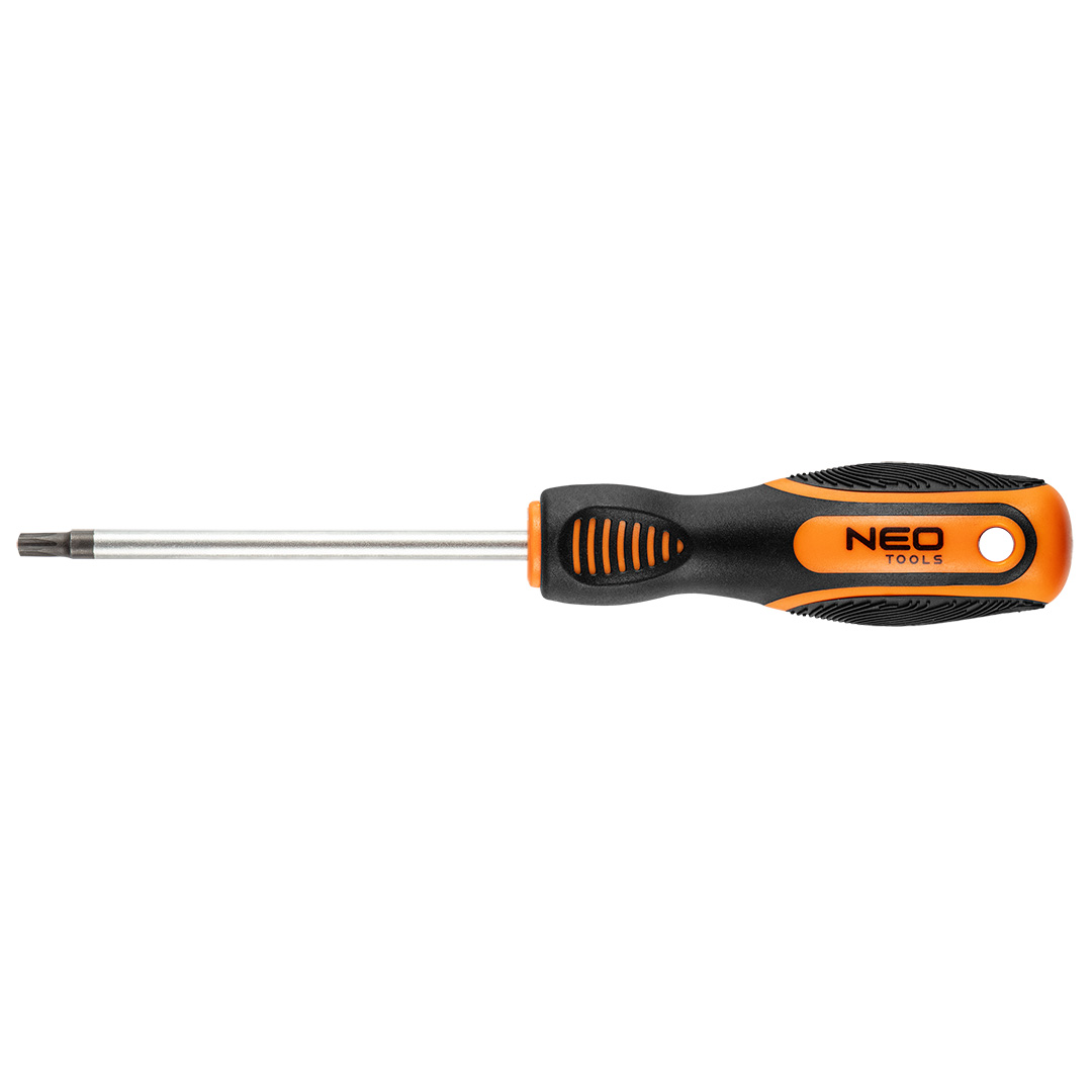 TOP-04-190--Wkrętak Torx T27 x 100 mm, hartowana końcówka, magnetyczna końcówka, stal CrV, dwumateriałowy uchwyt