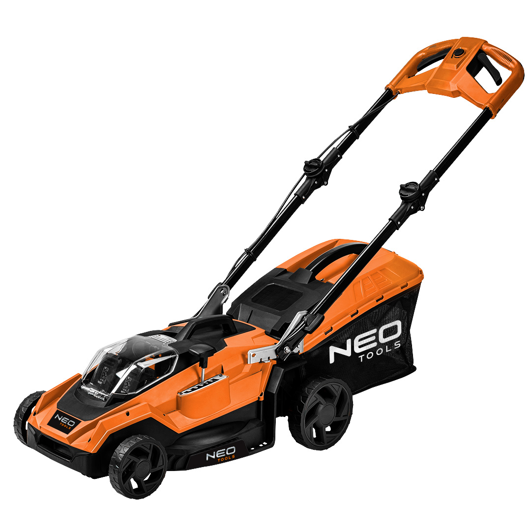 TOP-04-610--Kosiarka akumulatorowa bezszczotkowa 36V szerokość cięcia 400mm, 6-stopniowa regulacja wysokości koszenia w zakresie: 23 - 75cm; pojemność kosza 40L; prędk. obrot. 2800 obr/min-1