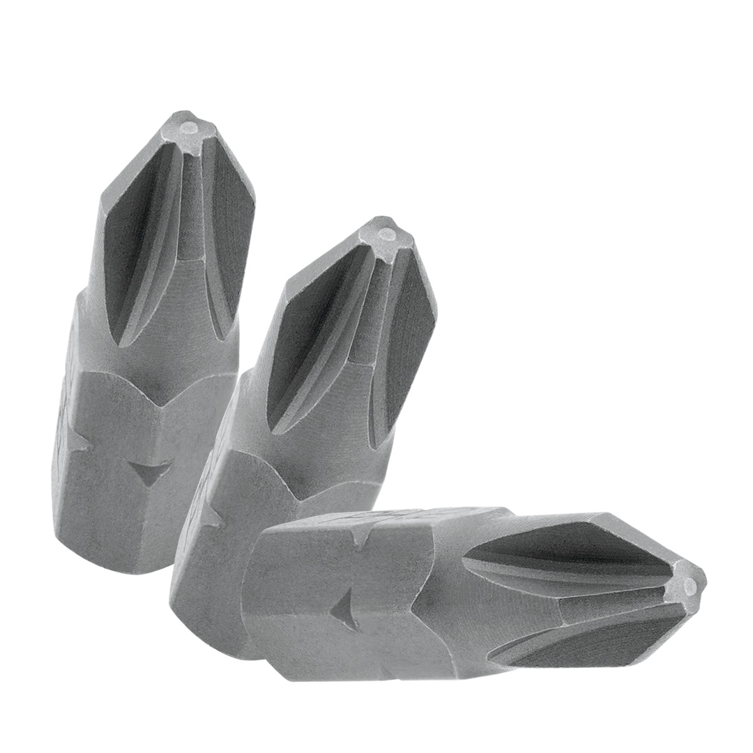 TOP-06-011--Końcówki wkrętakowe PH2 x 25 mm, 20 szt., 1/4", twardość 60 HRc, stal S2, DIN3126