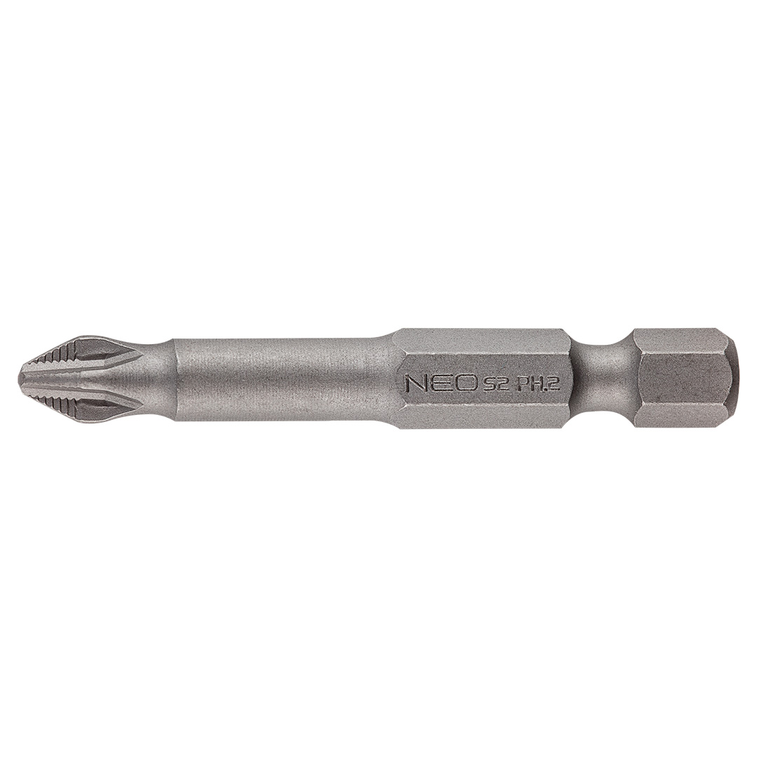 TOP-06-037--Końcówki wkrętakowe PH2 x 50 mm, ACR, 5 szt., 1/4", twardość 60 HRc, stal S2