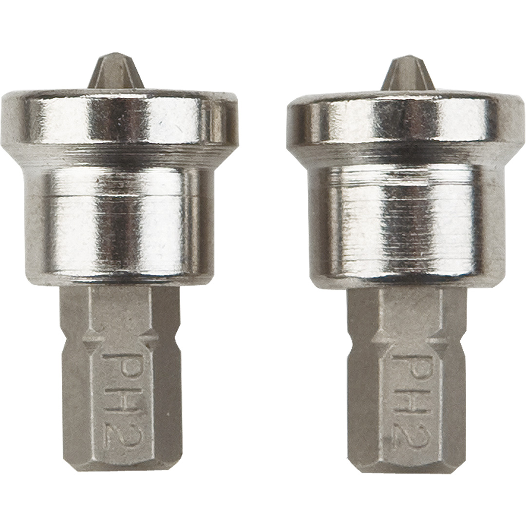 TOP-06-040--Końcówki wkrętakowe PH2 x 25 mm, 2 szt., 1/4", twardość 60 HRc, stal S2, do płyt kartonowo-gipsowych