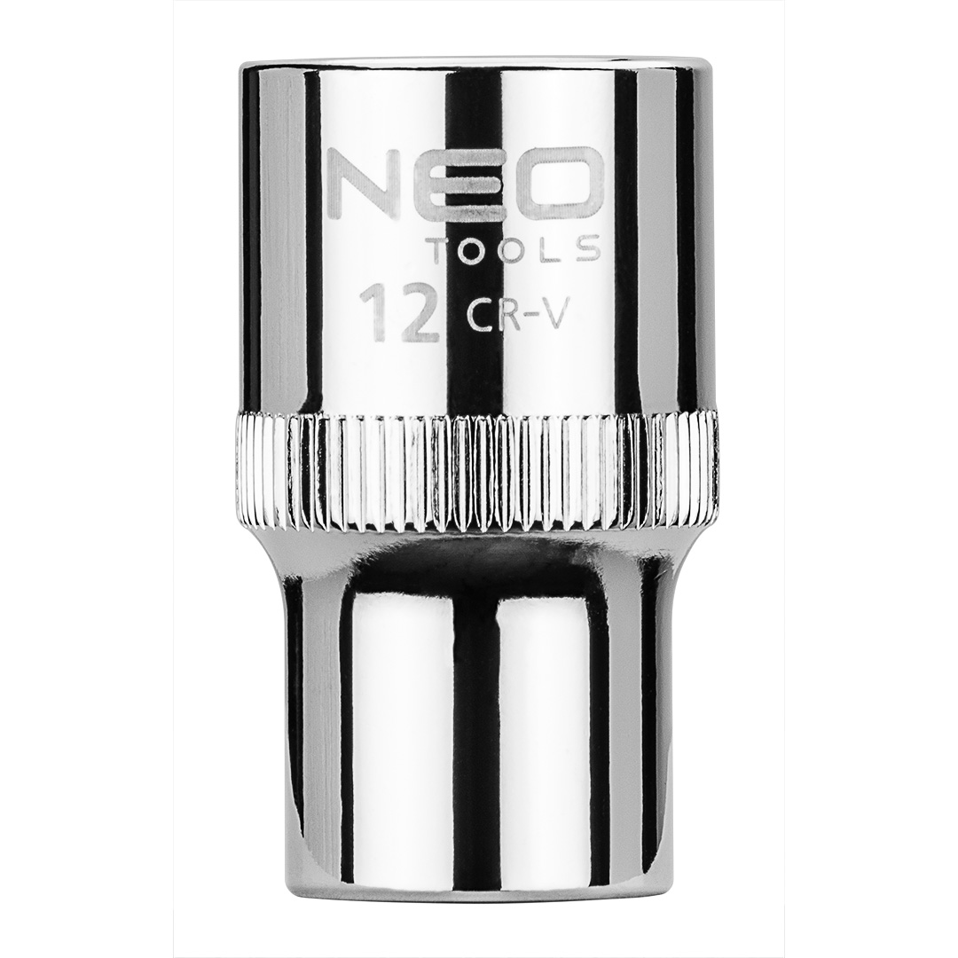 TOP-08-012--Nasadka sześciokątna 1/2", 12 mm, wykonano w technologii Superlock, stal CrV, DIN3124, certyfikat TÜV M+T, 25 lat gwarancji