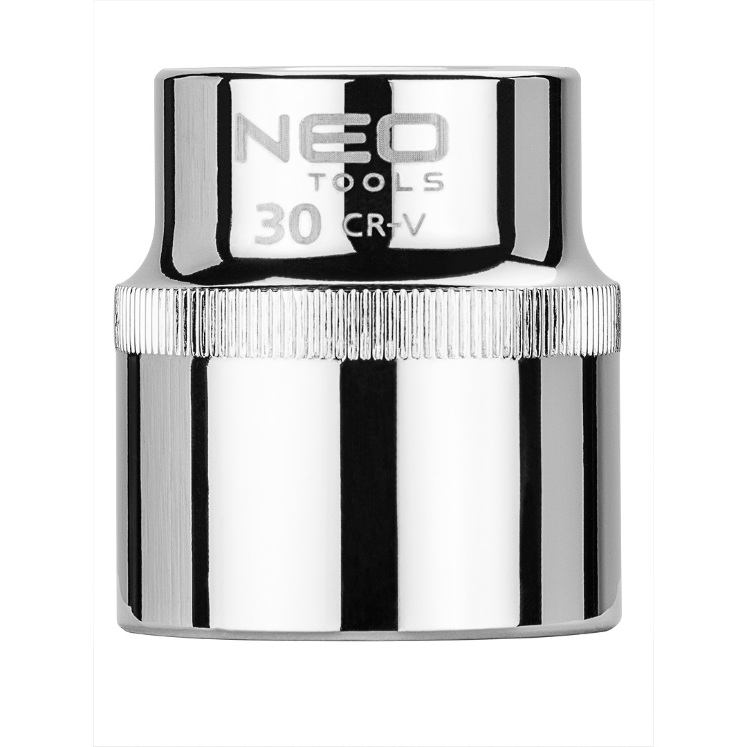 TOP-08-030--Nasadka sześciokątna 1/2", 30 mm, wykonano w technologii Superlock, stal CrV, DIN3124, certyfikat TÜV M+T, 25 lat gwarancji