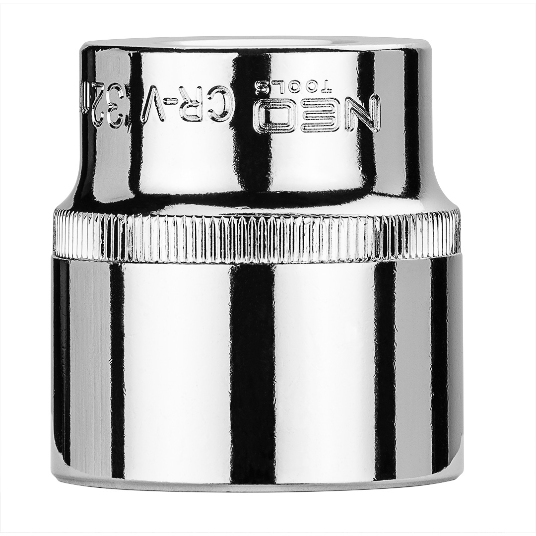 TOP-08-032--Nasadka sześciokątna 1/2", 32 mm, wykonano w technologii Superlock, stal CrV, DIN3124, certyfikat TÜV M+T, 25 lat gwarancji