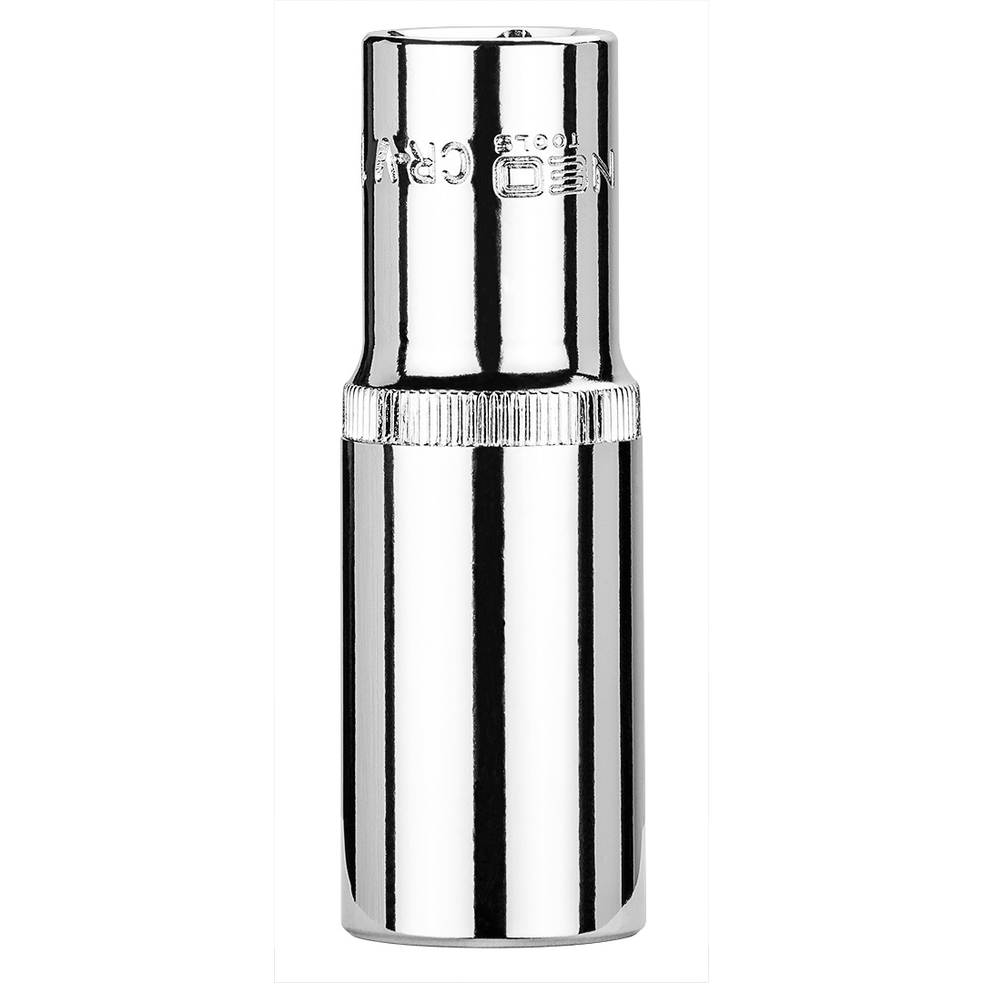 TOP-08-046--Nasadka sześciokątna długa 1/2", 19 mm, wykonano w technologii Superlock, stal CrV, DIN3124, certyfikat TÜV M+T, 25 lat gwarancji