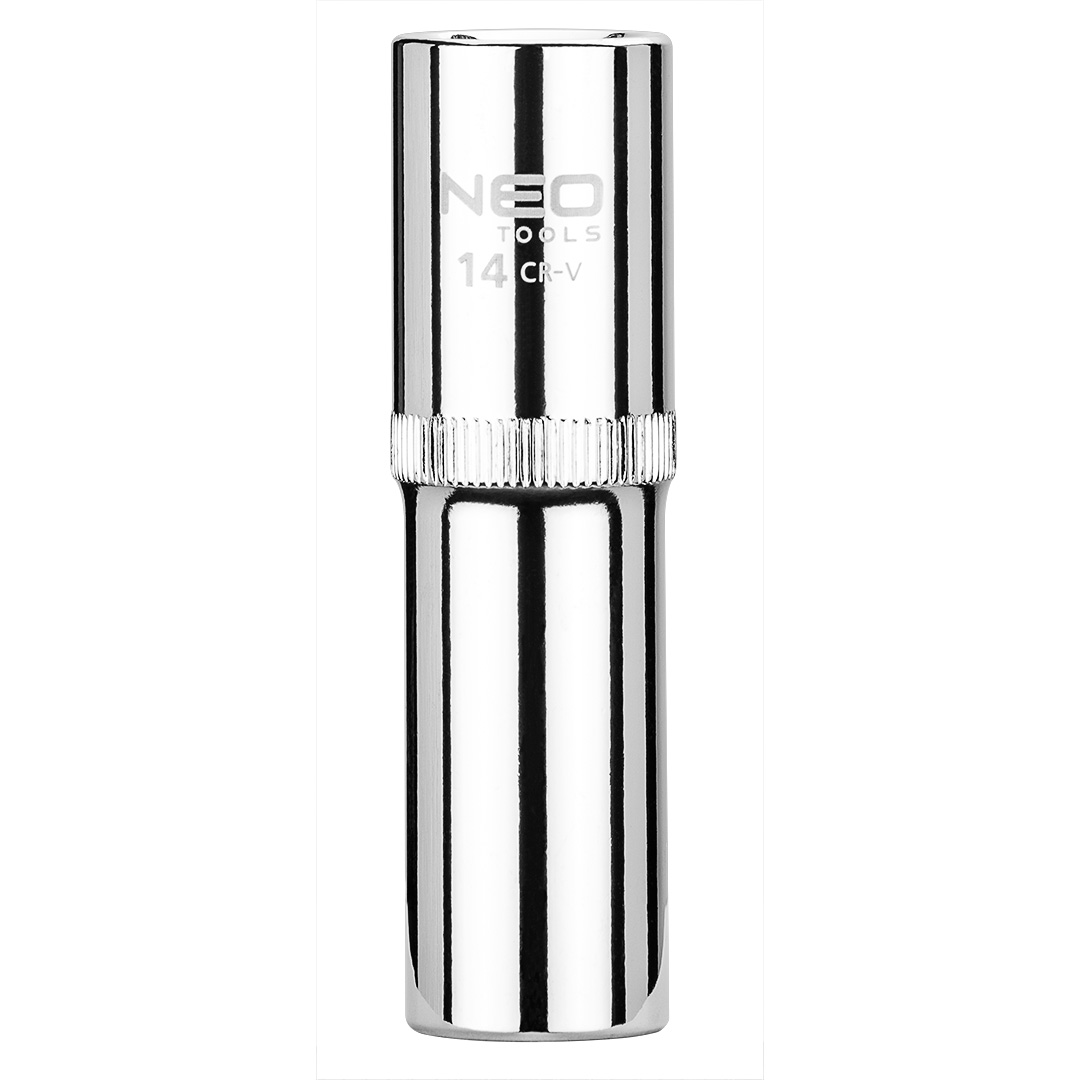 TOP-08-053--Nasadka sześciokątna długa 1/2", 14 mm, wykonano w technologii Superlock, stal CrV, DIN3124, certyfikat TÜV M+T, 25 lat gwarancji