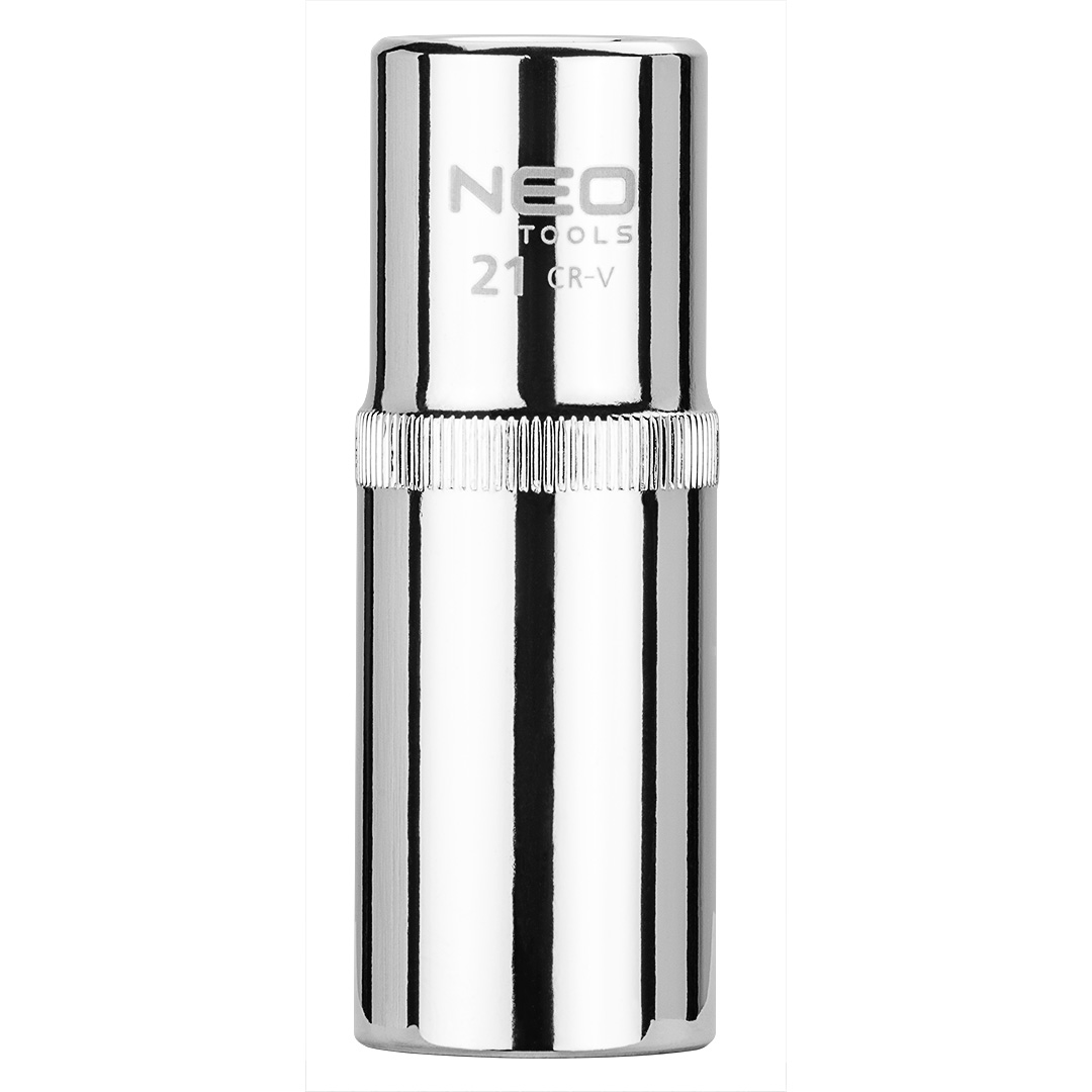 TOP-08-080--Nasadka dwunastokątna długa 1/2", 21 mm, wykonano w technologii Superlock, stal CrV, DIN3124, certyfikat TÜV M+T, 25 lat gwarancji