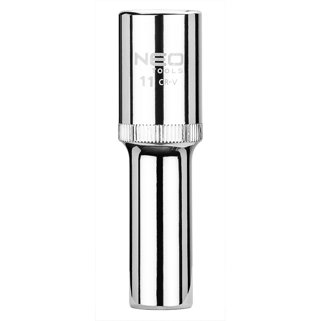 TOP-08-086--Nasadka dwunastokątna długa 1/2", 11 mm, wykonano w technologii Superlock, stal CrV, DIN3124, certyfikat TÜV M+T, 25 lat gwarancji