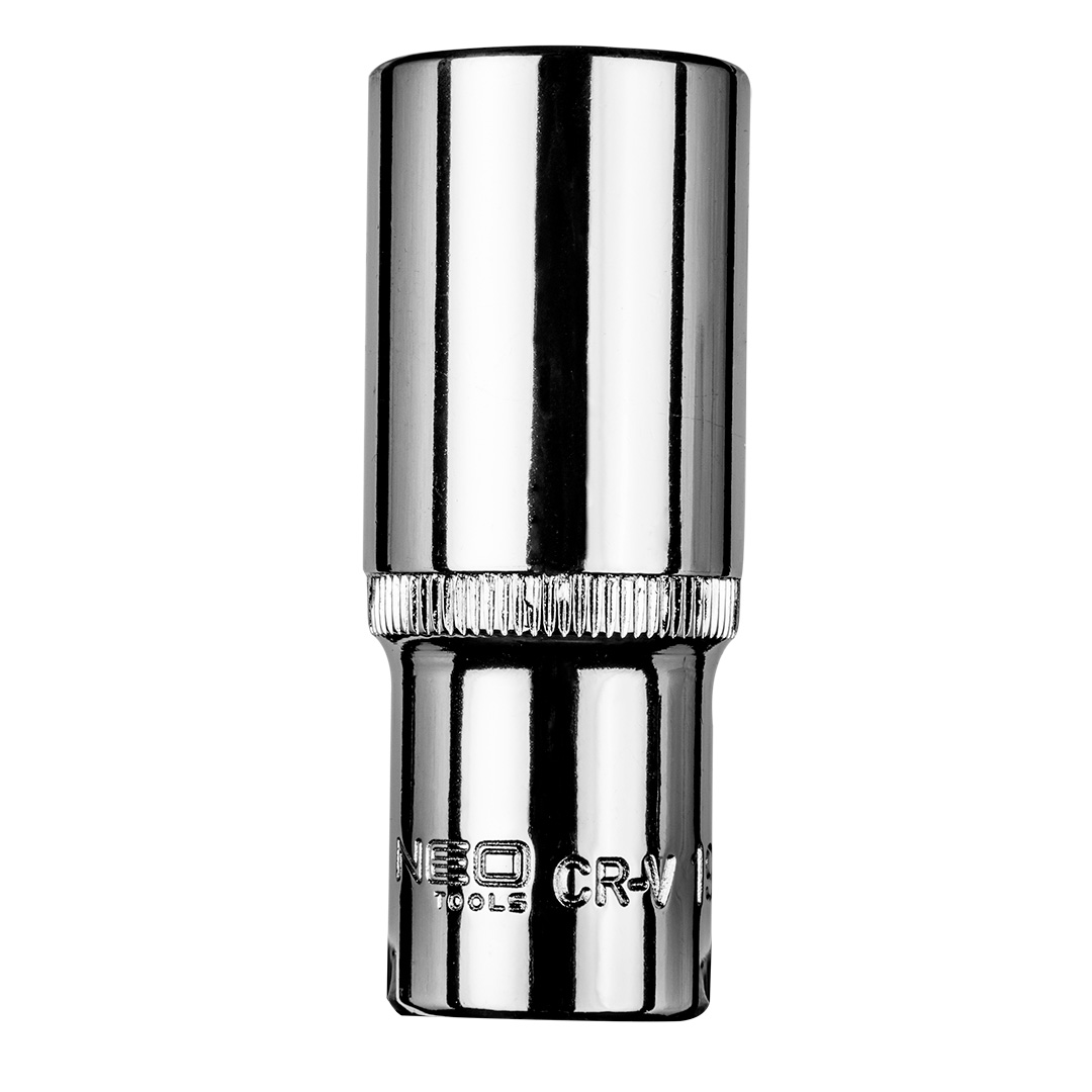 TOP-08-194--Nasadka sześciokątna długa 3/8", 19 mm, stal CrV, 25 lat gwarancji