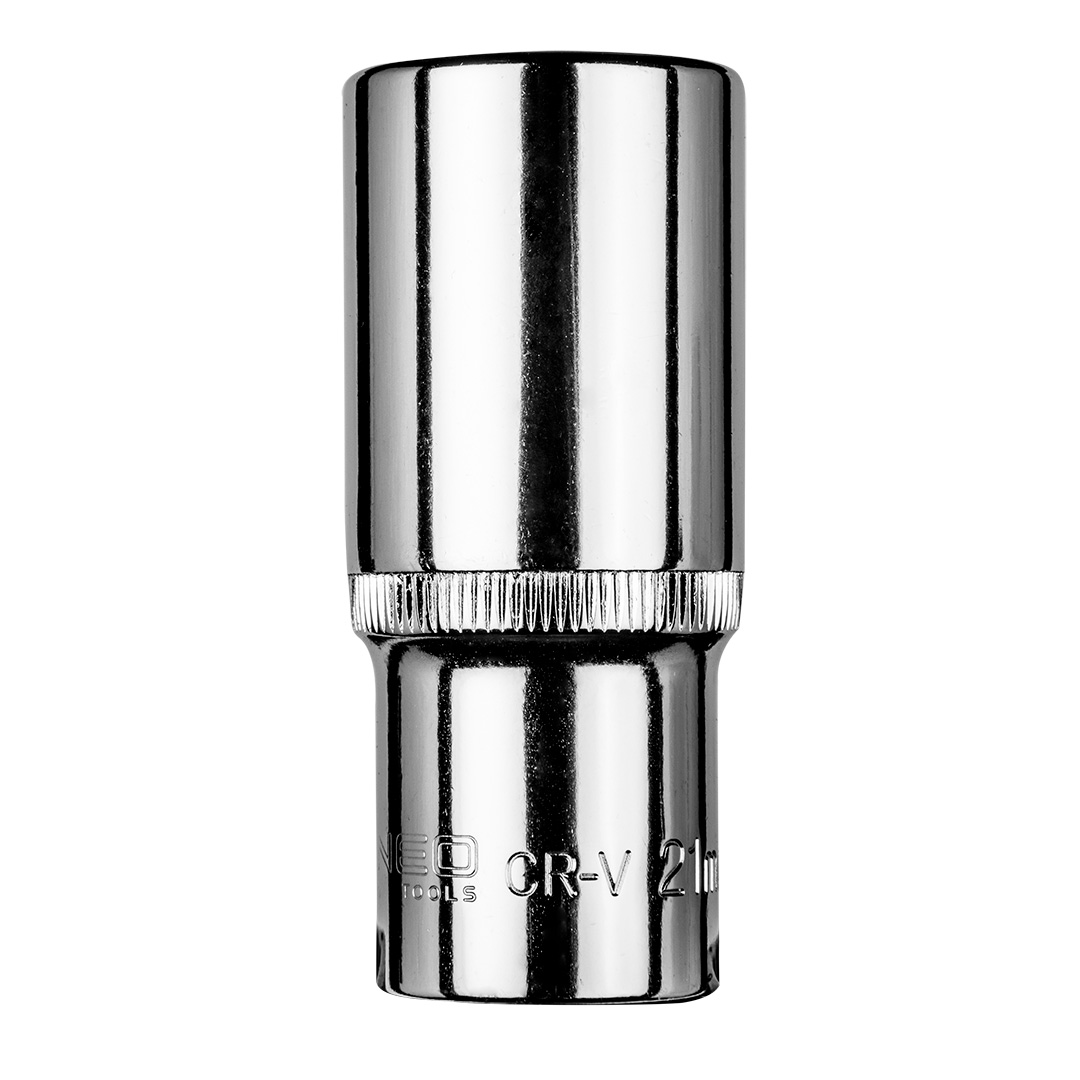TOP-08-196--Nasadka sześciokątna długa 3/8", 21 mm, stal CrV, 25 lat gwarancji