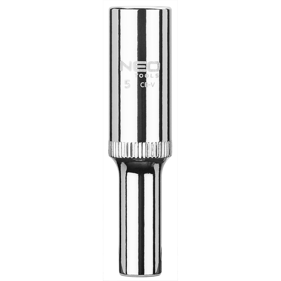 TOP-08-237--Nasadka sześciokątna długa 1/4", 5 mm, stal CrV, DIN3124, certyfikat TÜV M+T, 25 lat gwarancji