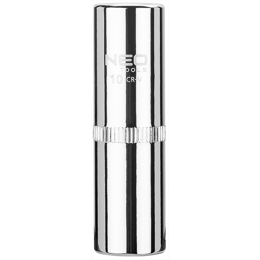 TOP-08-243--Nasadka sześciokątna długa 1/4", 10 mm, stal CrV, DIN3124, certyfikat TÜV M+T, 25 lat gwarancji