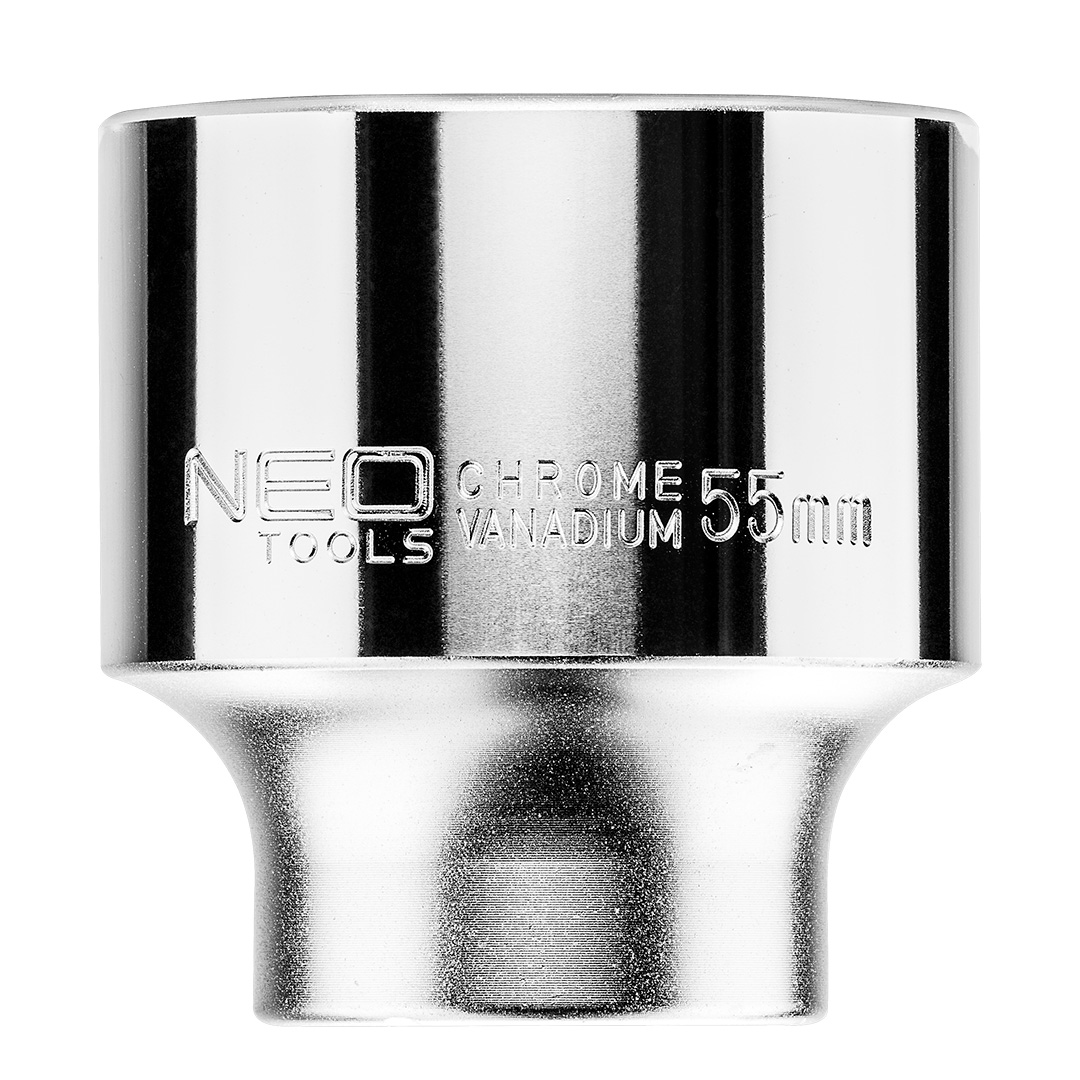 TOP-08-340--Nasadka sześciokątna 3/4", 55 mm, stal CrV, DIN3124, certyfikat TÜV M+T, 25 lat gwarancji