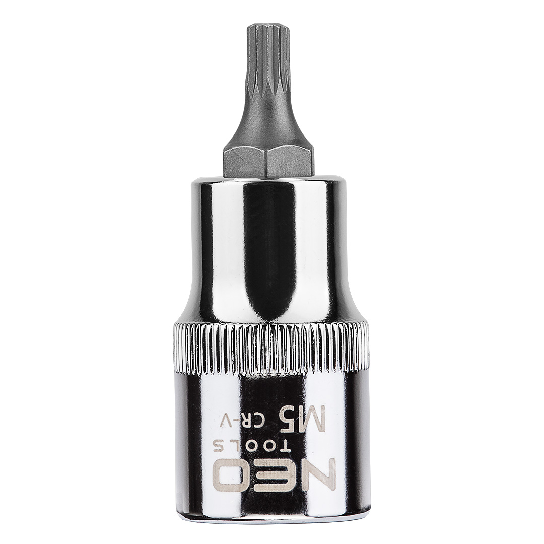 TOP-08-730--Końcówka Spline na nasadce 1/2", M5 x 55 mm, nasadka ze stali CrV, końcówka ze stali S2