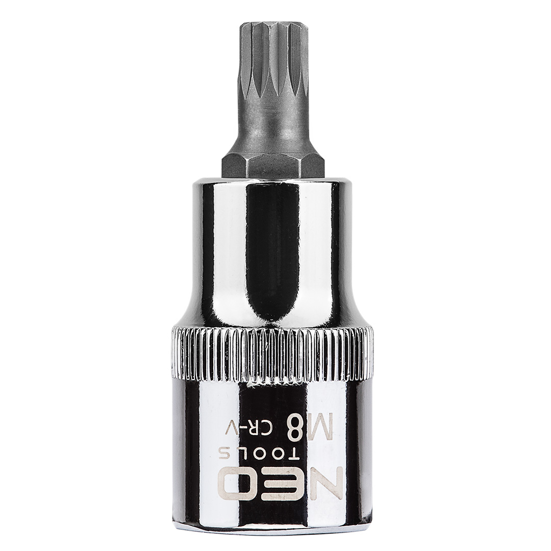 TOP-08-732--Końcówka Spline na nasadce 1/2", M8 x 55 mm, nasadka ze stali CrV, końcówka ze stali S2