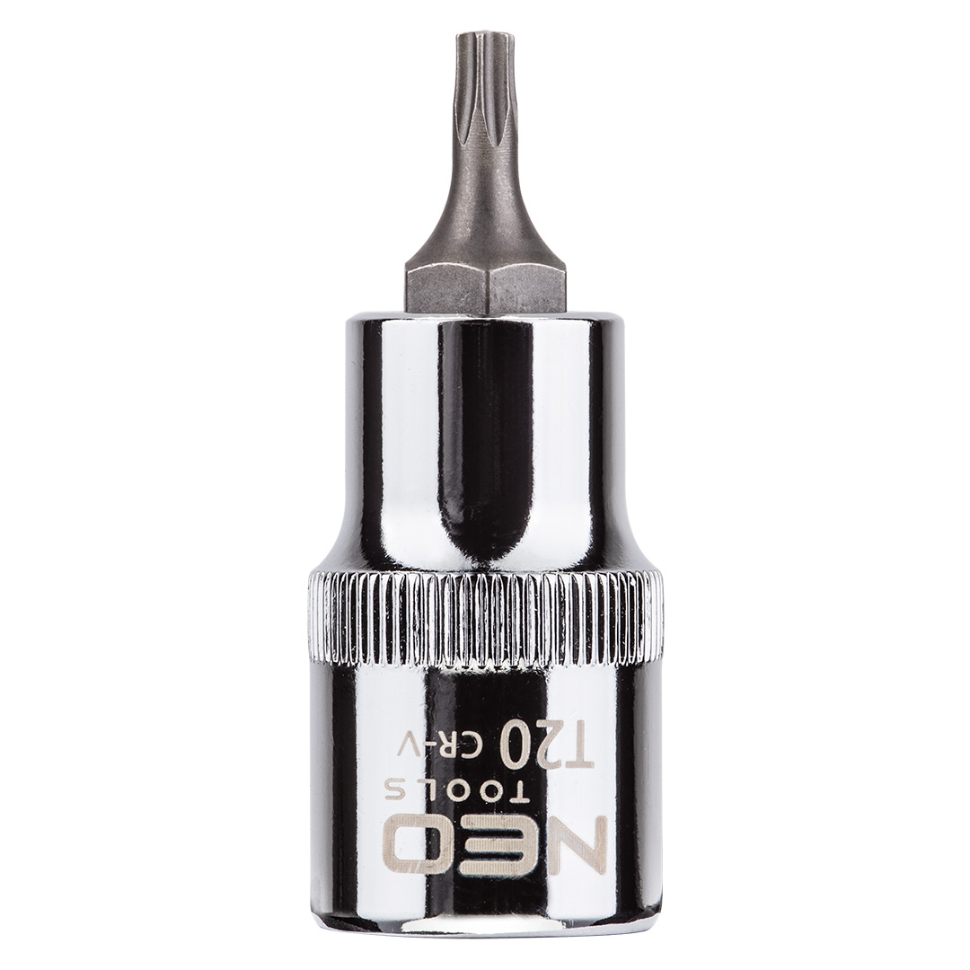 TOP-08-750--Końcówka Torx na nasadce 1/2", T20 x 55 mm, nasadka ze stali CrV, końcówka ze stali S2, certyfikat TÜV M+T, 25 lat gwarancji