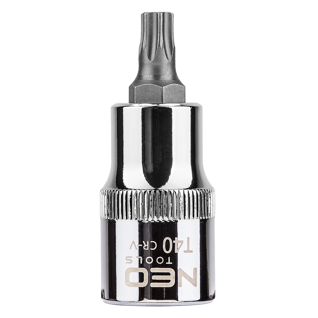 TOP-08-754--Końcówka Torx na nasadce 1/2", T40 x 55 mm, nasadka ze stali CrV, końcówka ze stali S2, certyfikat TÜV M+T, 25 lat gwarancji