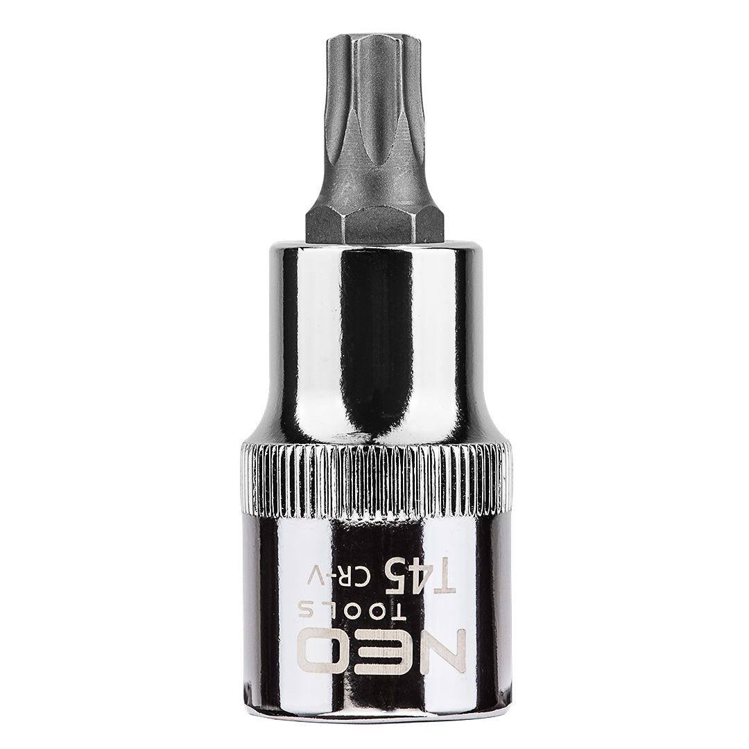 TOP-08-755--Końcówka Torx na nasadce 1/2", T45 x 55 mm, nasadka ze stali CrV, końcówka ze stali S2, certyfikat TÜV M+T, 25 lat gwarancji