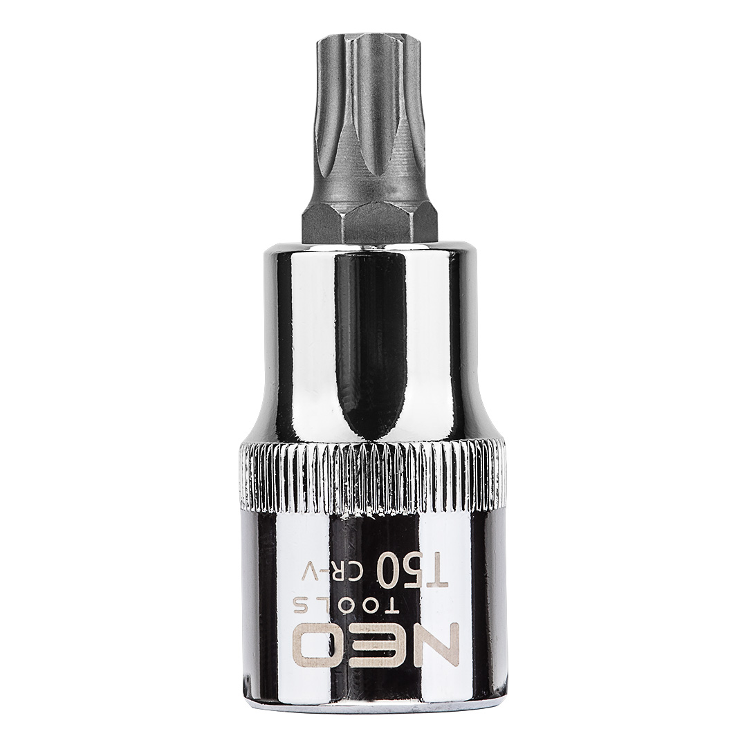 TOP-08-756--Końcówka Torx na nasadce 1/2", T50 x 55 mm, nasadka ze stali CrV, końcówka ze stali S2, certyfikat TÜV M+T, 25 lat gwarancji