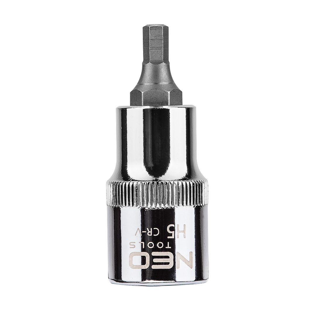 TOP-08-770--Końcówka sześciokątna na nasadce 1/2", H5 x 55 mm, nasadka ze stali CrV, końcówka ze stali S2, certyfikat TÜV M+T, 25 lat gwarancji