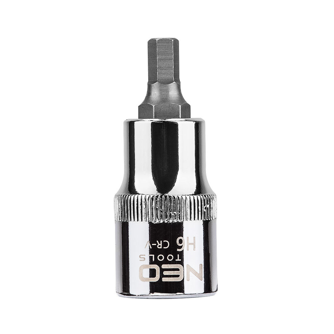 TOP-08-771--Końcówka sześciokątna na nasadce 1/2", H6 x 55 mm, nasadka ze stali CrV, końcówka ze stali S2, certyfikat TÜV M+T, 25 lat gwarancji