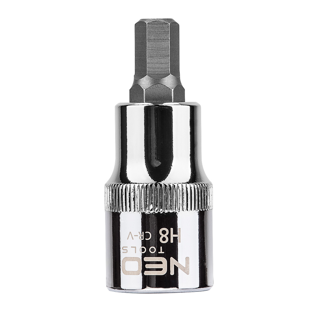 TOP-08-773--Końcówka sześciokątna na nasadce 1/2", H8 x 55 mm, nasadka ze stali CrV, końcówka ze stali S2, certyfikat TÜV M+T, 25 lat gwarancji