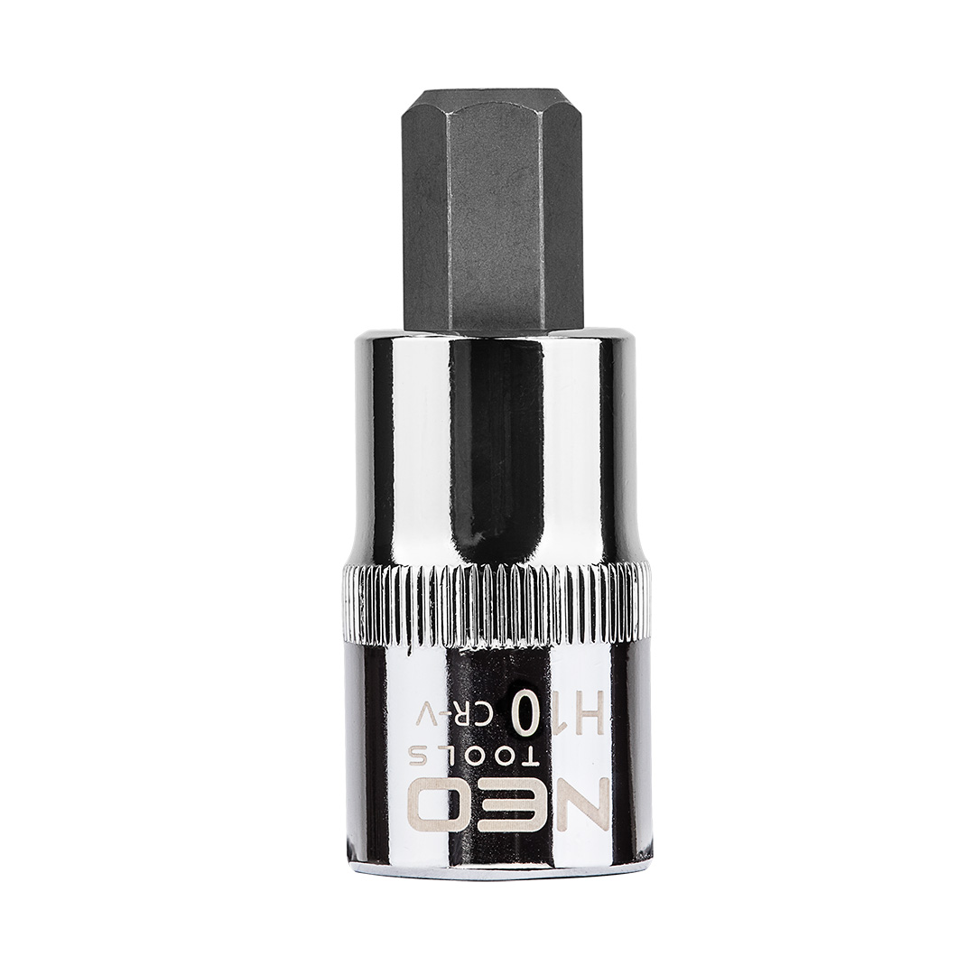 TOP-08-774--Końcówka sześciokątna na nasadce 1/2", H10 x 55 mm, nasadka ze stali CrV, końcówka ze stali S2, certyfikat TÜV M+T, 25 lat gwarancji