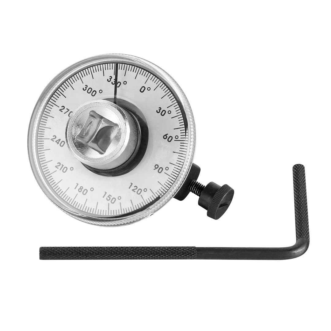 TOP-08-830--Kątomierz do dokręcania śrub, system 1/2", podziałka ze skalą 2°, z blokadą