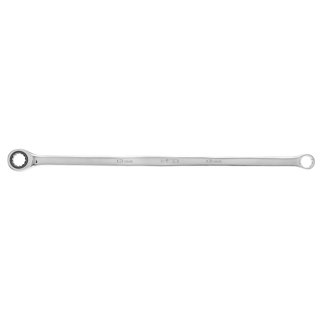 TOP-09-363--Klucz oczkowy dwustronny z grzechotką, długi 13 mm, CrV, grzechotka 72 zęby, długosć klucza 360 mm