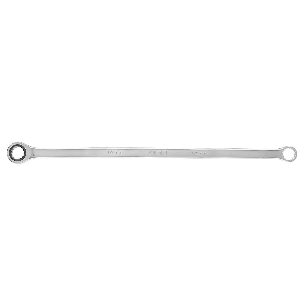 TOP-09-364--Klucz oczkowy dwustronny z grzechotką, długi 14 mm, CrV, grzechotka 72 zęby, długosć klucza 363 mm