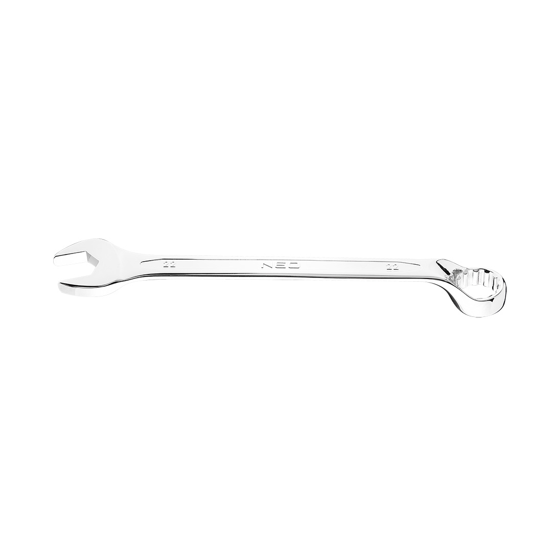 TOP-09-472--Klucz płasko-oczkowy 22 mm, oczko SPLINE, profilowana część otwarta klucza, stal CrV, zgodny z normą DIN 3113, 25 lat gwarancji