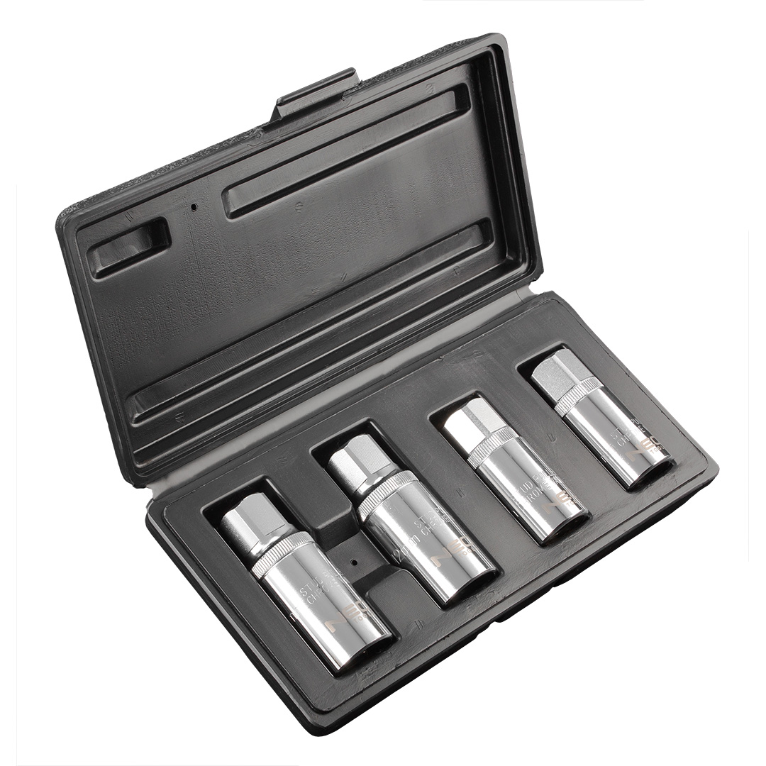 TOP-09-608--Ściągacze do szpilek, zestaw 4 szt., rozmiary do szpilek 6, 8, 10, 12 mm, stal CrV, certyfikat TÜV M+T