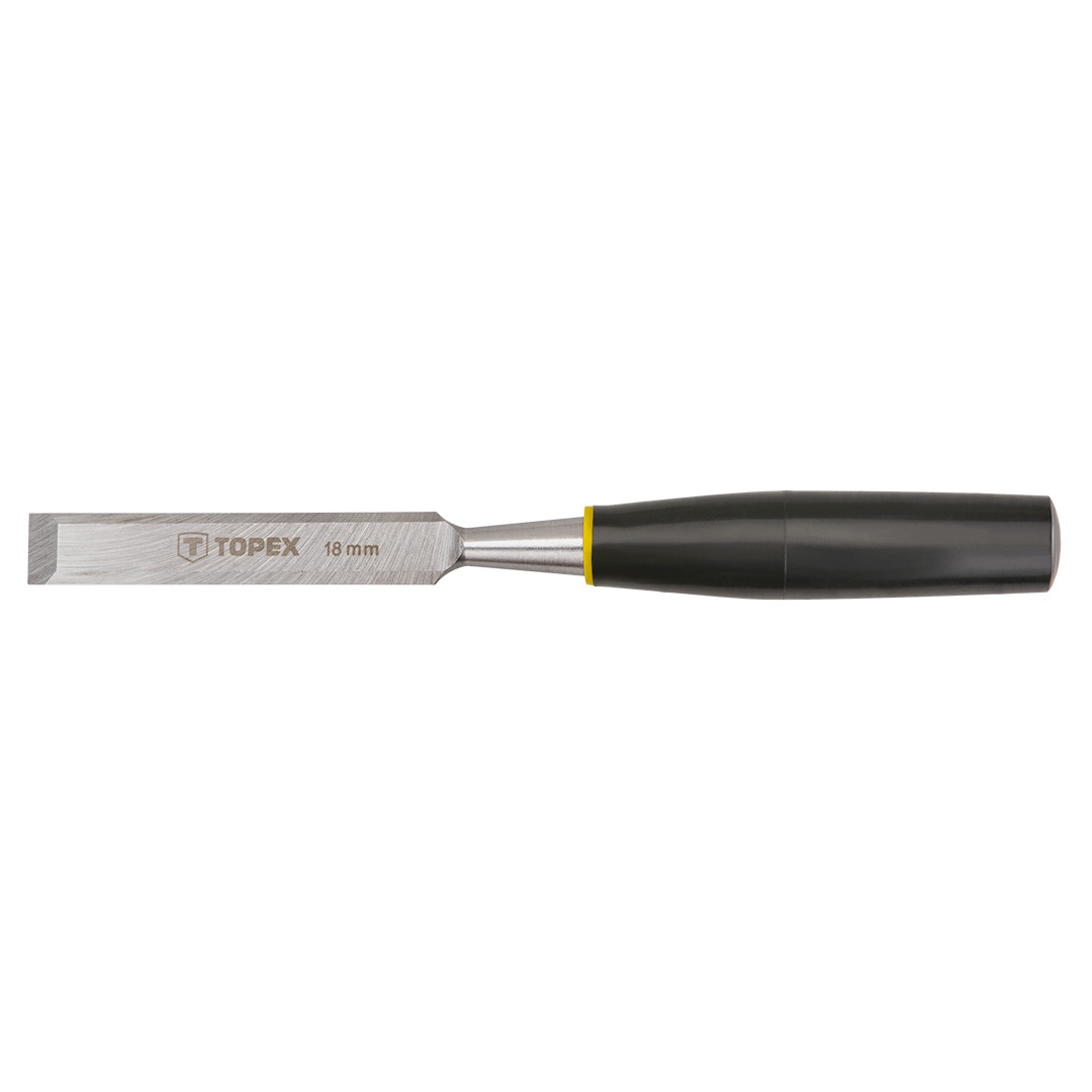 TOP-09A118--Dłuto do drewna, szerokość ostrza 18 mm, plastikowy uchwyt