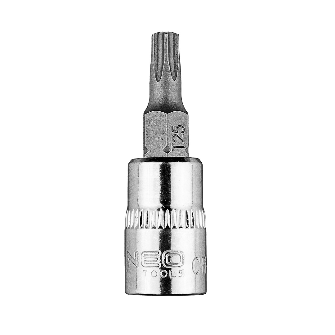 TOP-10-325--Końcówka TORX TX25 na nasadce 1/4", krótka, 37 mm, stal CrV