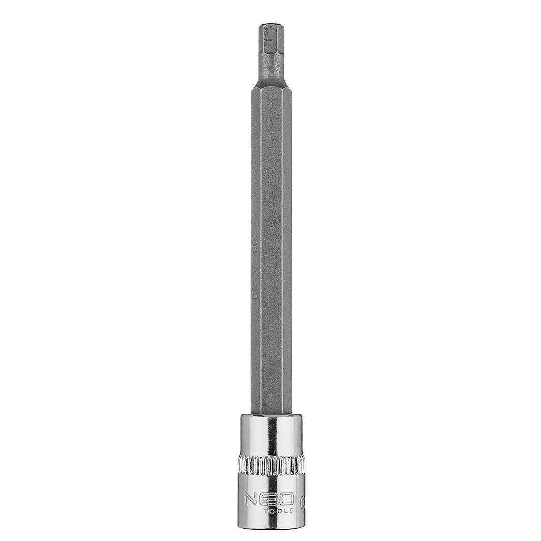 TOP-10-329--Końcówka sześciokątna H4 na nasadce 1/4", długa, 87 mm, stal CrV