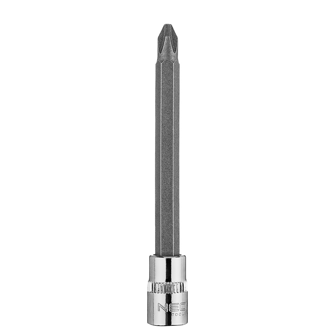 TOP-10-335--Końcówka wkrętakowa PH2 na nasadce 1/4", długa, 87 mm, stal CrV