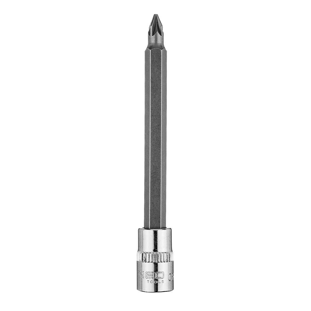 TOP-10-337--Końcówka wkrętakowa PZ1 na nasadce 1/4", długa, 87 mm, stal CrV