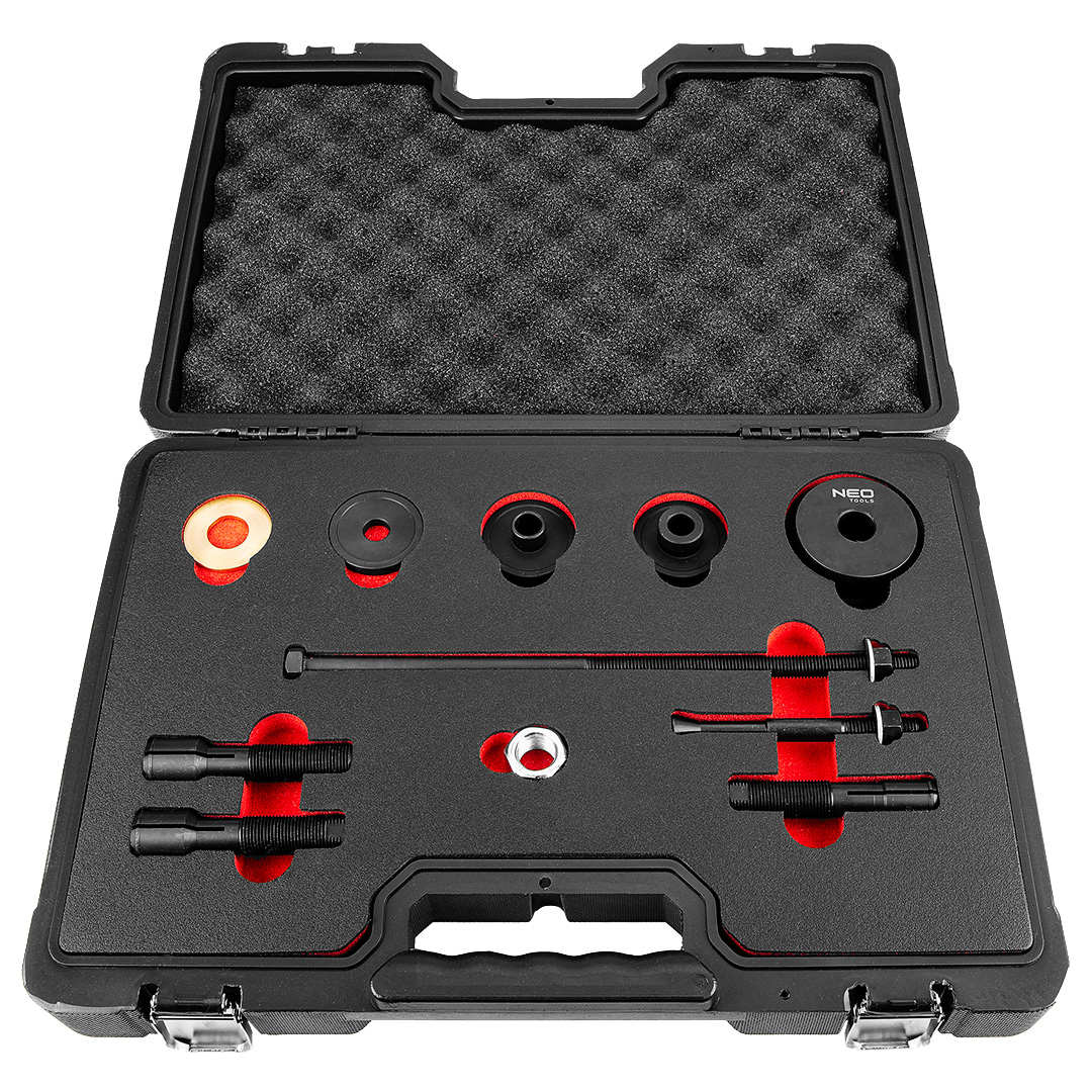 TOP-10-586--Zestaw narzędzi do montażu i demontażu łożysk kół w motocykach marki Harley-Davidson, nadaje się do łożysk kół o średnicy wewnętrznej 3/4" i 1", produkowanych w latach 2000 - 2006 oraz do łożysk kół 25 mm montowanych w modelach od 2007 - 20