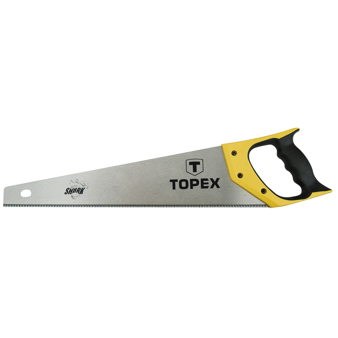 TOP-10A442--Piła płatnica Shark, 400 mm, 11 TPI, trójstronnie ostrzone, hartowane zęby, dwumateriałowy uchwyt