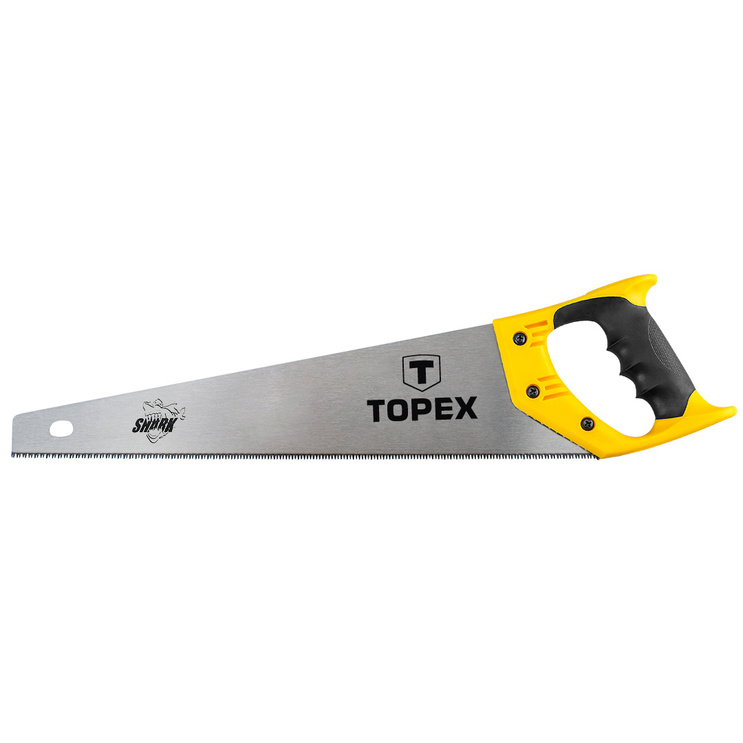 TOP-10A450--Piła płatnica Shark, 500 mm, 7 TPI, trójstronnie ostrzone, hartowane zęby, dwumateriałowy uchwyt