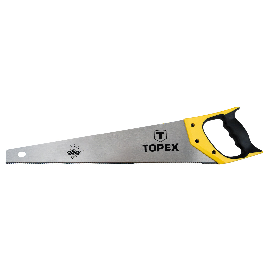 TOP-10A453--Piła płatnica Shark, 560 mm, 7 TPI, trójstronnie ostrzone, hartowane zęby, dwumateriałowy uchwyt