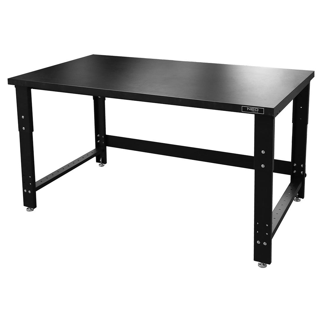 TOP-11-716--Stół warsztatowy: 1500mm x 780mm x 830mm, zakres regulacji wysokości stołu 830 - 980 mm, blat MDF o grubości 38 mm, max obciążenie: 450kg;