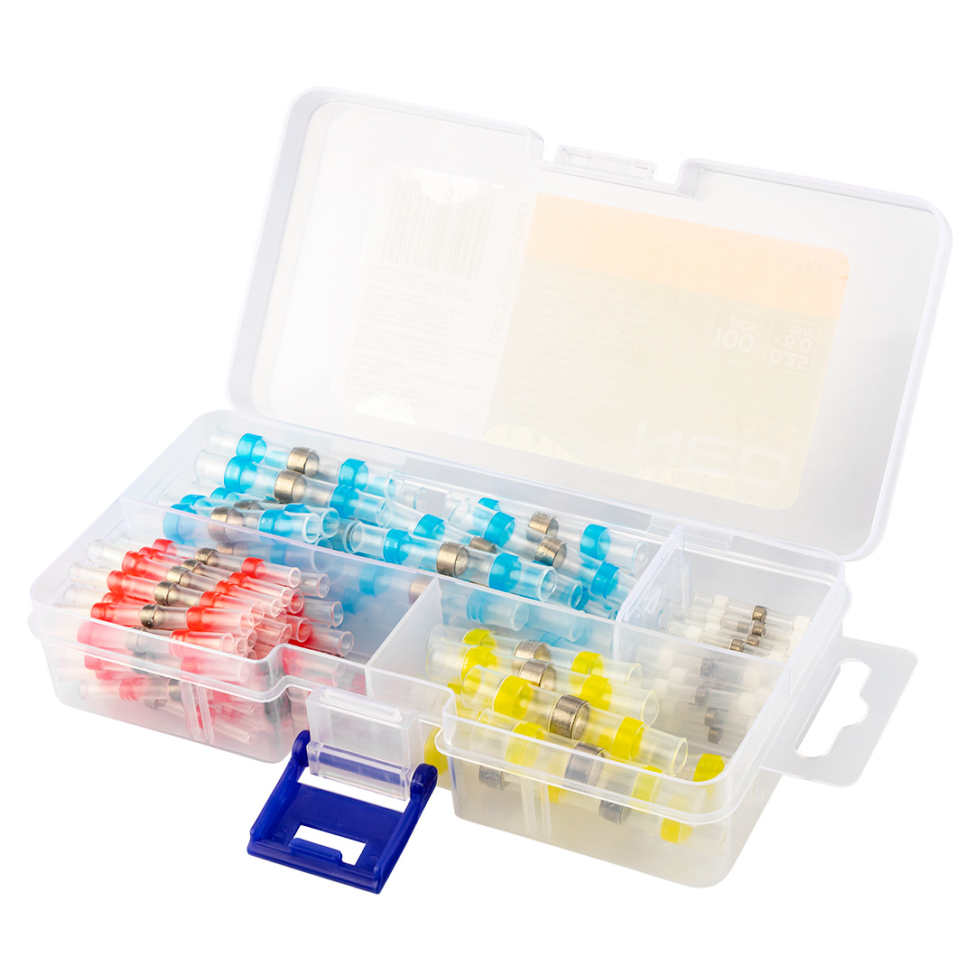 TOP-11-969--Koszulki termokurczliwe "samolutujące", 100 szt. (0.25 - 6.0 mm), opakowanie: pudełko;