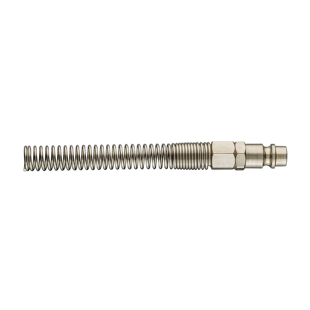 TOP-12-605--Końcówka do szybkozłączki z wyjściem na wąż 6 x 8 mm, mosiężna, ze sprężynką, maksymalne ciśnienie 16 barów, CE