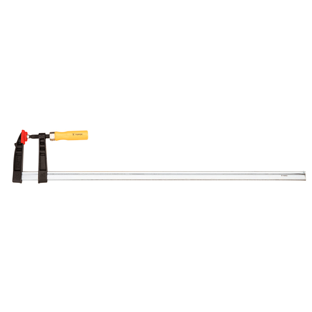 TOP-12A128--Ścisk stolarski 120 x 800 mm, ząbkowana prowadnica, drewniany uchwyt, lakierowany, DIN5117