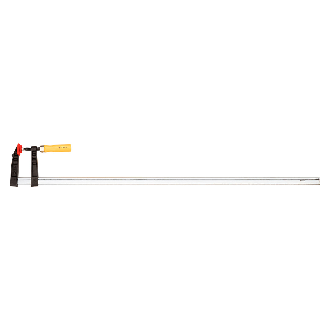 TOP-12A130--Ścisk stolarski 120 x 1000 mm, ząbkowana prowadnica, drewniany uchwyt, lakierowany, DIN5117