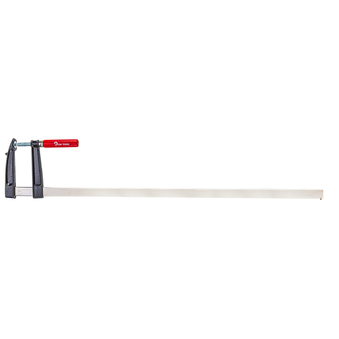 TOP-12A228--Ścisk stolarski 120 x 800 mm, drewniany uchwyt, lakierowany