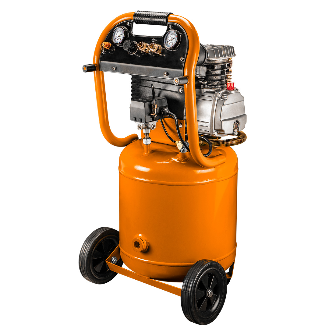 TOP-12K010--Kompresor olejowy, pionowy 40l, 230V / 50HZ, moc 1 500 W, pobór powietrza 184 l/min, natężenie dźwięku 97 dB