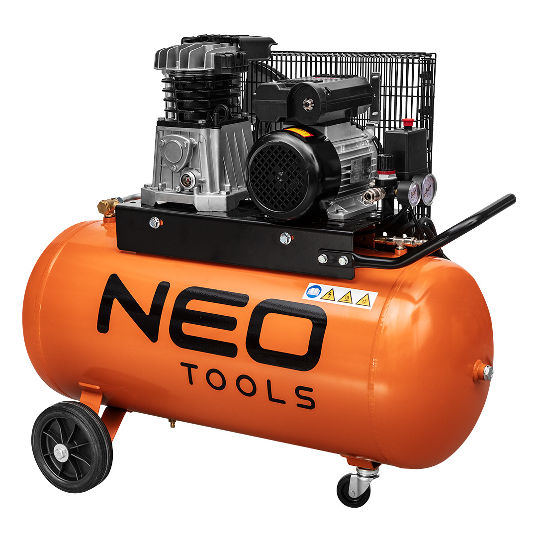TOP-12K030--Kompresor olejowy,  100l, 230V / 50HZ, moc 1 500 W, pobór powietrza 280 l/min, natężenie dźwięku 74 dB