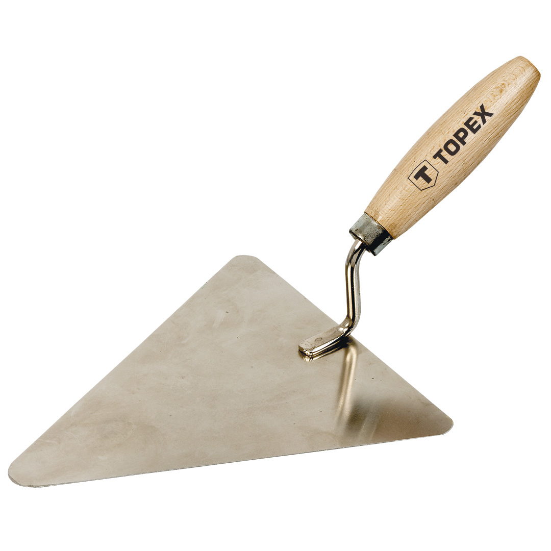 TOP-13A100--Kielnia murarska 180 x 180 mm, stal nierdzewna, drewniany uchwyt